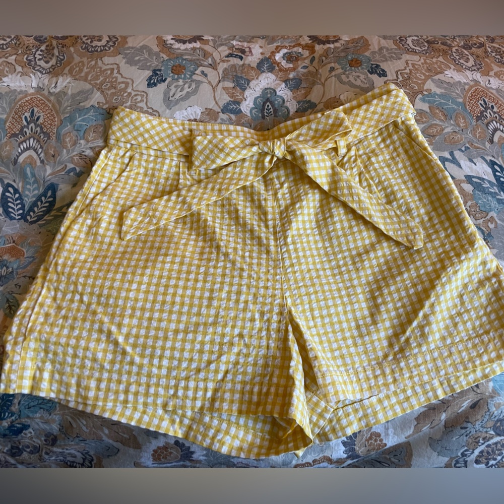 Yellow Gingham Women's Shorts